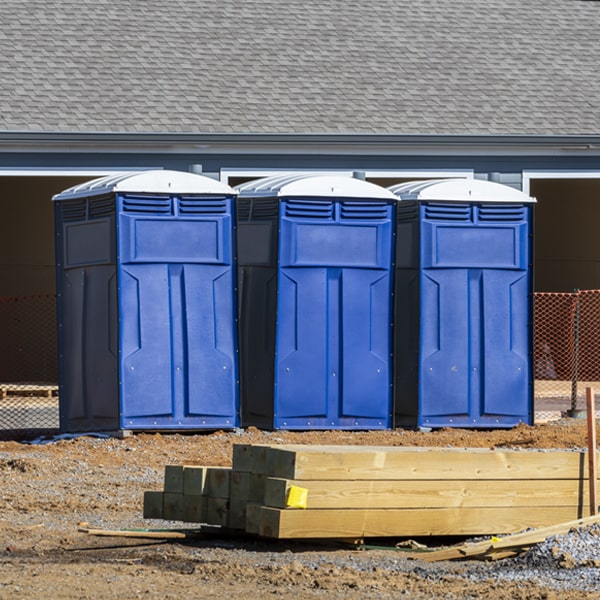 what is the expected delivery and pickup timeframe for the porta potties in Columbia